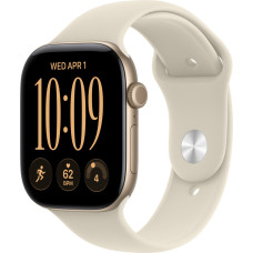 Apple Watch Series 12 GPS 46mm Light Gold Aluminum Case with Sand Sport Band S/M (MJEN4)