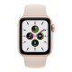 Apple Watch SE GPS 44mm Gold Aluminum Case w. Starlight Sport Band (MKQ53)