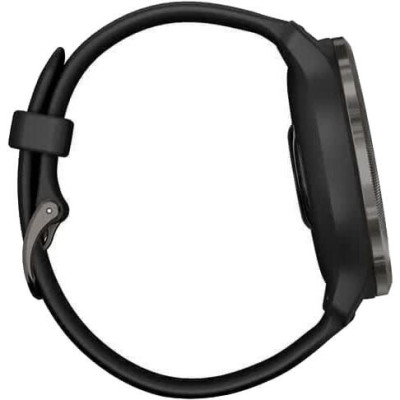Garmin Venu 2 Slate Stainless Steel Bezel with Black Case and Silicone Band (010-02430-11/01)