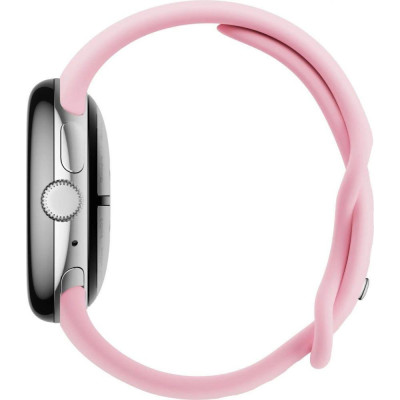 Google Pixel Watch 3 41 mm LTE Polished Silver Aluminum Case/Rose Quartz Active Band