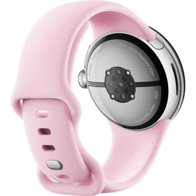 Google Pixel Watch 3 41 mm LTE Polished Silver Aluminum Case/Rose Quartz Active Band