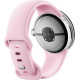 Google Pixel Watch 3 41 mm LTE Polished Silver Aluminum Case/Rose Quartz Active Band
