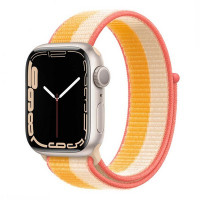Apple Watch SE 4G 40mm Gold Aluminum Case with Maize/White Sport Loop (MKQP3)