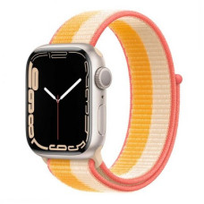 Apple Watch SE 4G 40mm Gold Aluminum Case with Maize/White Sport Loop (MKQP3)