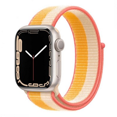 Apple Watch SE 4G 40mm Gold Aluminum Case with Maize/White Sport Loop (MKQP3)