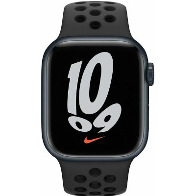 Apple Watch Nike Series 7 GPS 45mm Midnight Aluminum Case w. Anthracite/Black Nike Sport Band (MKNC3)