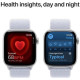 Apple Watch Series 10 GPS 46mm Silver Aluminum Case w. Blue Cloud Sport Loop (MWWN3)