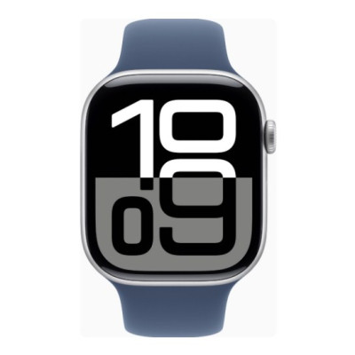 Apple Watch Series 10 GPS + Cellular 46mm Silver Alu. Case w. Denim Sport Band - M/L (MWY13)