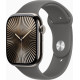 Apple Watch Series 10 GPS + Cellular 46mm Natural Titanium Case w. Stone Grey Sport Band - S/M (MWY93)