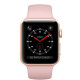 Apple Watch Series 3 (GPS + Cellular) 38mm Gold Aluminum Case with Pink Sand Sport Band (MQJQ2, MQKH2)
