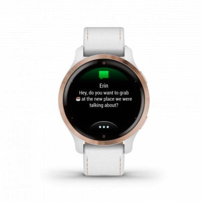 Garmin Venu 2S Rose Gold with White Leather Band (010-02429-23)