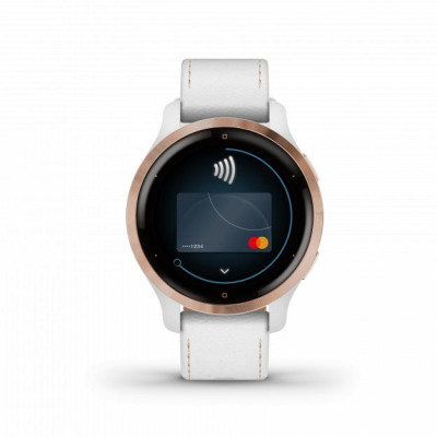 Garmin Venu 2S Rose Gold with White Leather Band (010-02429-23)