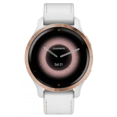 Garmin Venu 2S Rose Gold with White Leather Band (010-02429-23)