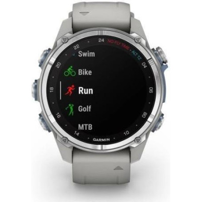Garmin Descent Mk3 43 mm Stainless Steel with Fog Gray Silicone Band (010-02753-04/03)