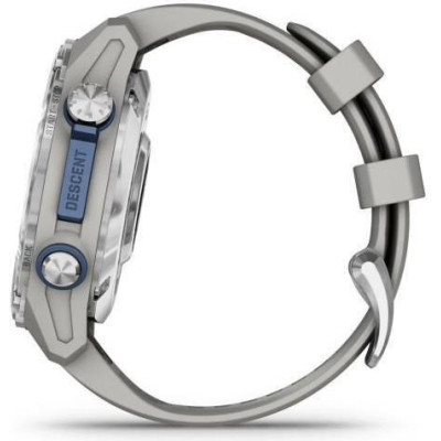 Garmin Descent Mk3 43 mm Stainless Steel with Fog Gray Silicone Band (010-02753-04/03)