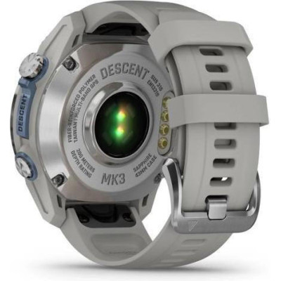 Garmin Descent Mk3 43 mm Stainless Steel with Fog Gray Silicone Band (010-02753-04/03)