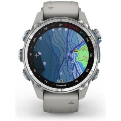 Garmin Descent Mk3 43 mm Stainless Steel with Fog Gray Silicone Band (010-02753-04/03)