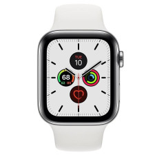 Apple Watch Series 5 LTE 44mm Steel w. White b.- Steel (MWW22)