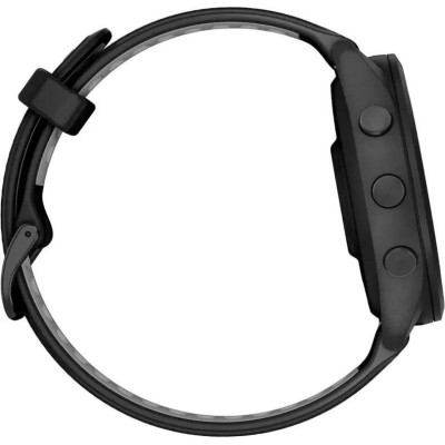 Garmin Forerunner 265 Black Bezel and Case w. Black/Powder Gray Silicone Band (010-02810-30)