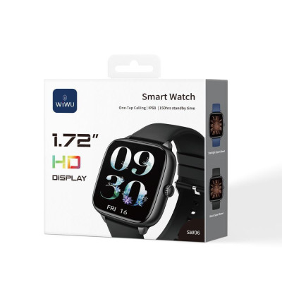 Wiwu Smart Watch SW06 Black (6977703656701)