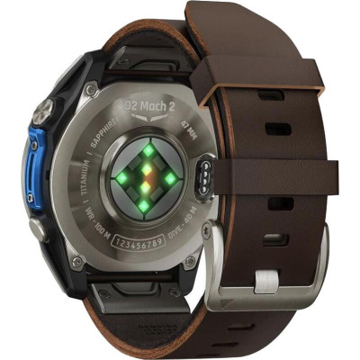 Garmin D2 Mach 2 47mm Titanium w. Oxford Brown Leather Band (010-02904-30/31)