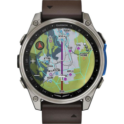 Garmin D2 Mach 2 47mm Titanium w. Oxford Brown Leather Band (010-02904-30/31)