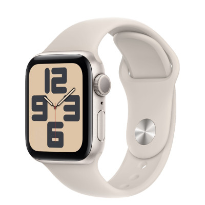 Apple Watch SE 2 GPS 40mm Starlight Aluminium Case with Starlight Sport Band S/M (MR9U3)