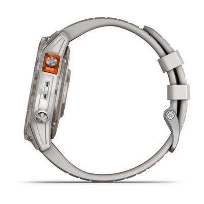 Garmin Fenix 7 Pro Sapphire Solar Titanium w. Fog Gray/Ember O. Band (010-02777-20/21)