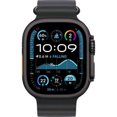 Apple Watch Ultra 2 GPS + Cellular 49mm Black Titanium Case w. Black Ocean Band (MX4P3)