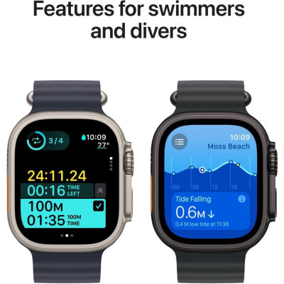 Apple Watch Ultra 2 GPS + Cellular 49mm Black Titanium Case w. Black Ocean Band (MX4P3)