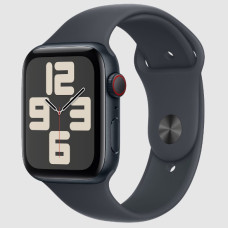 Apple Watch SE 2 GPS Cellular 44mm Midnight Aluminum Case with Midnight Sport Band M/L (MXG23)