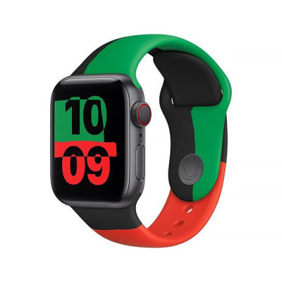 Apple Watch Series 6 GPS + Cellular 40mm Black Unity Aluminum Case with Sport Band (MJ6Q3, MJ6R3)