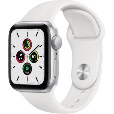 Apple Watch SE GPS 40mm Silver Aluminum Case w. White Sport B. (MYDM2)