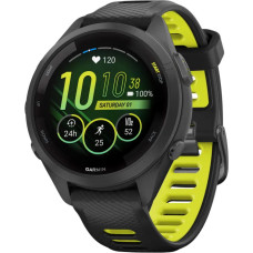 Garmin Forerunner 265S Black Bezel and Case with Black/Amp Yellow Silicone Band (010-02810-53)