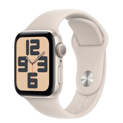 Apple Watch SE 2 GPS + Cellular 40mm Starlight Aluminium Case w. Starlight Sport Band - M/L (MXG03/MXGK3)