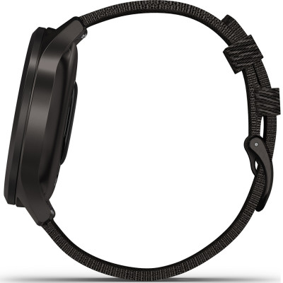 Garmin Vivomove Style Graphite Aluminum w. Black Pepper Woven Nylon B. (010-02240-03)
