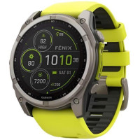 Garmin Fenix 8 51mm Solar Sapphire Titanium w. Amp Yellow/Graphite Silicone Band (010-02907-20/21)