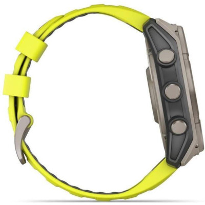 Garmin Fenix 8 51mm Solar Sapphire Titanium w. Amp Yellow/Graphite Silicone Band (010-02907-20/21)