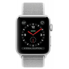Apple Watch Series 3 GPS + Cellular 42mm Silver Aluminum w. Seashell Sport L. (MQKQ2)