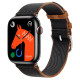 Apple Watch Hermes Series 9 GPS + Cellular 45mm Space Black Stainless Steel Case with Noir/Gold Twill Jump Single Tour (MRQQ3+MTHH3)