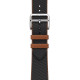 Apple Watch Hermes Series 9 GPS + Cellular 45mm Space Black Stainless Steel Case with Noir/Gold Twill Jump Single Tour (MRQQ3+MTHH3)