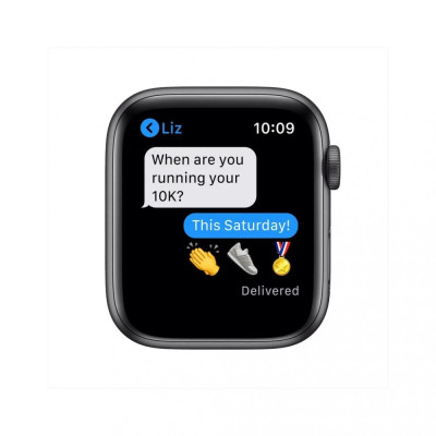 Apple Watch Nike SE GPS 44mm Space Gray Alum. Case w. Ant./Black Nike S. Band (MKQ83)