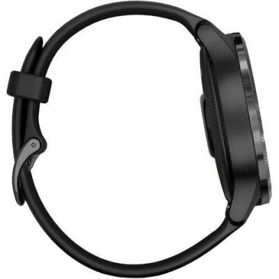 Garmin Venu Slate Stainless Steel Bezel w. Black and Silicone B. (010-02173-11)