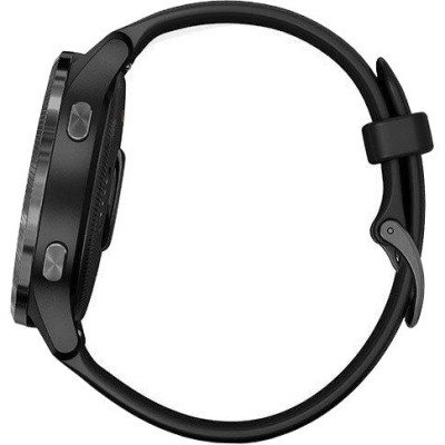 Garmin Venu Slate Stainless Steel Bezel w. Black and Silicone B. (010-02173-11)