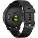 Garmin Venu Slate Stainless Steel Bezel w. Black and Silicone B. (010-02173-11)