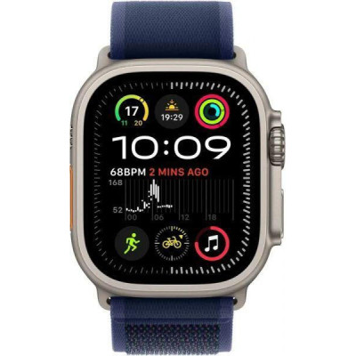Apple Watch Ultra 2 GPS + Cellular 49mm Natural Titan. Case w. Blue Trail Loop - M/L (MX4L3)