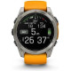 Garmin Fenix 8 51mm AMOLED Sapphire Titanium w. Spark Orange/Graphite Silicone Band (010-02905-10/11)