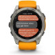 Garmin Fenix 8 51mm AMOLED Sapphire Titanium w. Spark Orange/Graphite Silicone Band (010-02905-10/11)