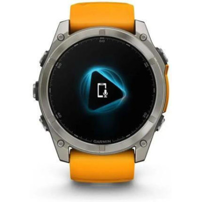 Garmin Fenix 8 51mm AMOLED Sapphire Titanium w. Spark Orange/Graphite Silicone Band (010-02905-10/11)