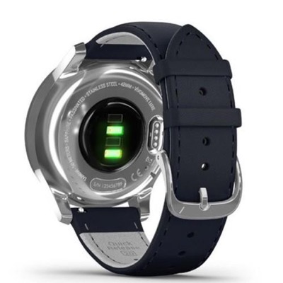 Garmin vivomove Luxe Silver-Blue Leather (010-02241-20)